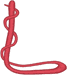 Alphabets Machine Embroidery Designs: JoliScript Font Uppercase L