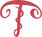 Alphabets Machine Embroidery Designs: JoliScript Font Uppercase T