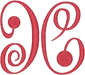 Alphabets Machine Embroidery Designs: JoliScript Font Uppercase X