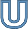 Alphabets Machine Embroidery Designs: Block Outline Uppercase U