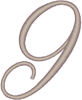 Alphabets Machine Embroidery Designs: Wedding Bliss Font Number 9