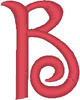 Alphabets Machine Embroidery Designs: Morgow Font Uppercase B