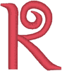 Alphabets Machine Embroidery Designs: Morgow Font Uppercase R