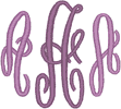 Alphabets Machine Embroidery Designs: Scroll Monogram Font A