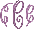 Alphabets Machine Embroidery Designs: Scroll Monogram Font CCC