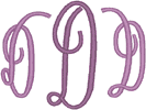 Alphabets Machine Embroidery Designs: Scroll Monogram Font DDD