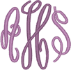 Alphabets Machine Embroidery Designs: Scroll Monograms 1