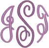 Alphabets Machine Embroidery Designs: Scroll Monograms 3