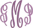 Alphabets Machine Embroidery Designs: Scroll Monograms 4