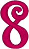 Machine Embroidery Designs: Curlz Alphabet 8