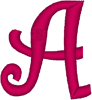 Machine Embroidery Designs: Curlz Alphabet A