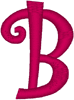 Machine Embroidery Designs: Curlz Alphabet B