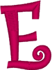 Curlz Alphabet Embroidery Design