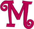 Machine Embroidery Designs: Curlz Alphabet M