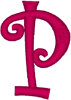 Machine Embroidery Designs: Curlz Alphabet P