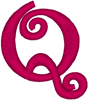 Machine Embroidery Designs: Curlz Alphabet Q