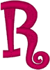 Machine Embroidery Designs: Curlz Alphabet R