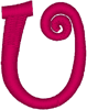 Machine Embroidery Designs: Curlz Alphabet U