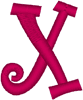 Machine Embroidery Designs: Curlz Alphabet X