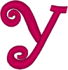 Machine Embroidery Designs: Curlz Alphabet Y