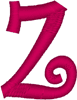 Machine Embroidery Designs: Curlz Alphabet Z