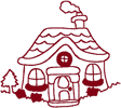 Machine Embroidery Designs: Redwork Tiny Cottage 6
