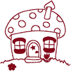 Machine Embroidery Designs: Redwork Tiny Cottage 8