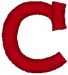Alphabets Machine Embroidery Designs: Chisel Font Uppercase C