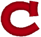 Alphabets Machine Embroidery Designs: Chisel Font Lowercase C