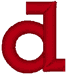 Alphabets Machine Embroidery Designs: Chisel Font Lowercase D