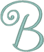 Alphabets Machine Embroidery Designs: Frivolity Font Uppercase B