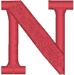 Machine Embroidery Designs: Greek Alphabet Nu