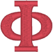 Machine Embroidery Designs: Greek Alphabet Phi