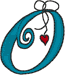 Alphabets Machine Embroidery Designs: Hanging Hearts Number 0