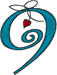 Alphabets Machine Embroidery Designs: Hanging Hearts Number 9