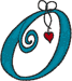 Alphabets Machine Embroidery Designs: Hanging Hearts Uppercase O