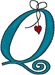 Alphabets Machine Embroidery Designs: Hanging Hearts Uppercase Q