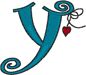 Alphabets Machine Embroidery Designs: Hanging Hearts Uppercase Y