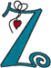 Alphabets Machine Embroidery Designs: Hanging Hearts Uppercase Z