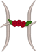 Alphabets Machine Embroidery Designs: Wedding Roses Uppercase H