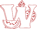 Redwork Machine Embroidery Designs: W