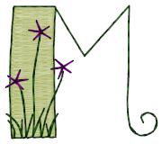 Alphabets Machine Embroidery Designs: Cute Alphabet Uppercase M