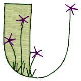 Alphabets Machine Embroidery Designs: Cute Alphabet Uppercase U