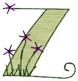 Alphabets Machine Embroidery Designs: Cute Alphabet Uppercase Z