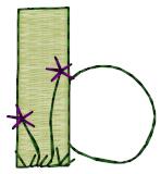 Alphabets Machine Embroidery Designs: Cute Alphabet Lowercase B