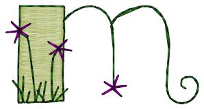 Alphabets Machine Embroidery Designs: Cute Alphabet Lowercase M