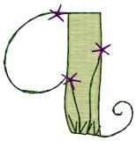 Alphabets Machine Embroidery Designs: Cute Alphabet Lowercase Q