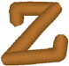 Alphabets Machine Embroidery Designs: Boys Are Gross Lowercase Alphabet Z