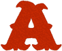 Alphabets Machine Embroidery Designs: Saloon Alphabet A