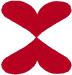Alphabets Machine Embroidery Designs: Hearts Alphabet X